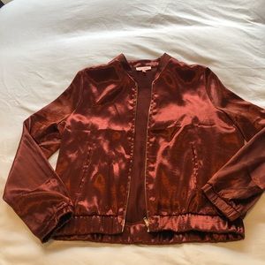 Renamed satin bomber jacket size medium